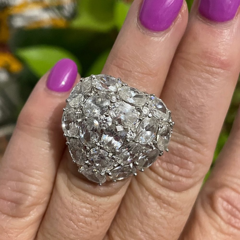 Vintage Sterling Silver Ring Heart 1990s